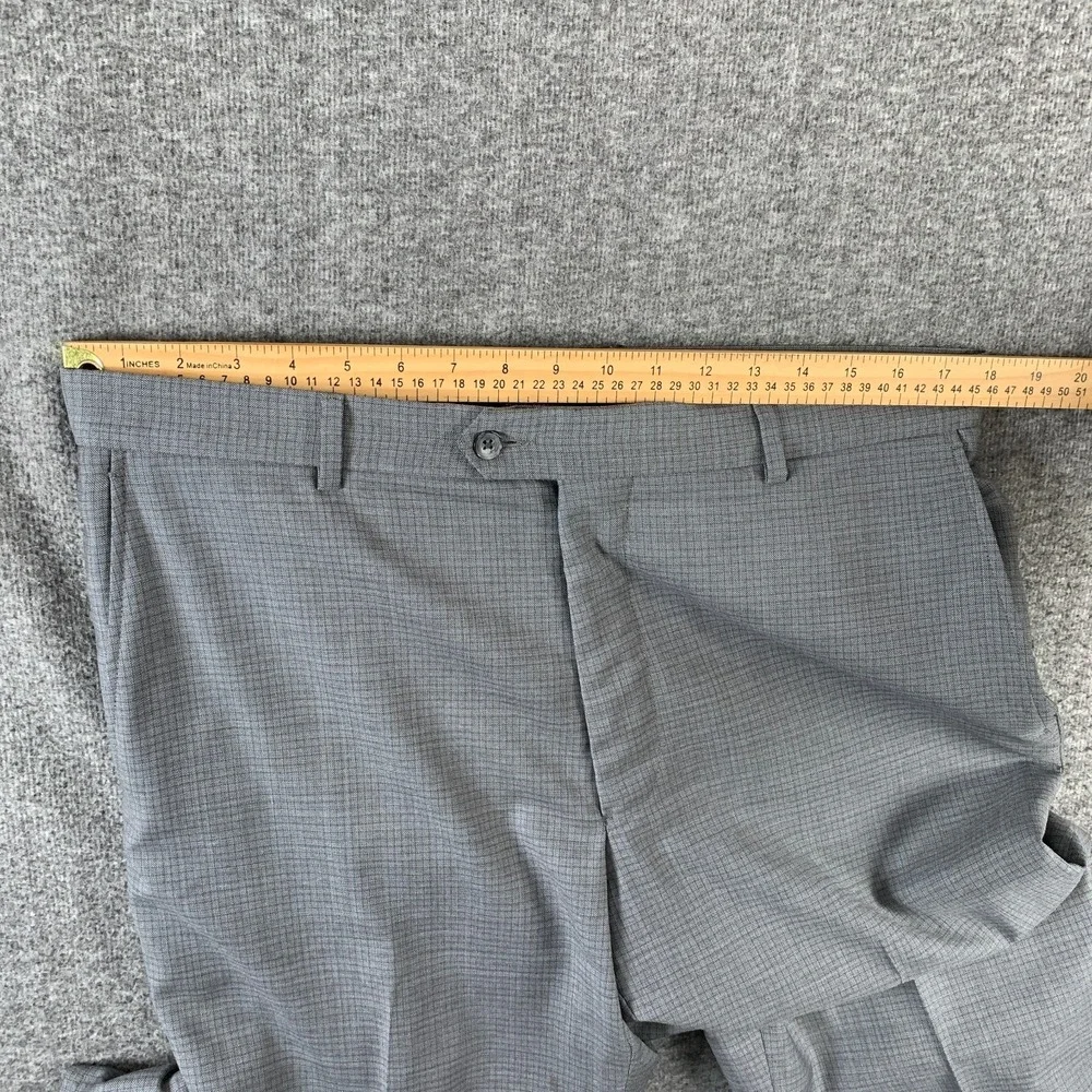 Jos A Bank Suit Men 42L Lanificio Wool 2 Piece Gray Pant 36x33